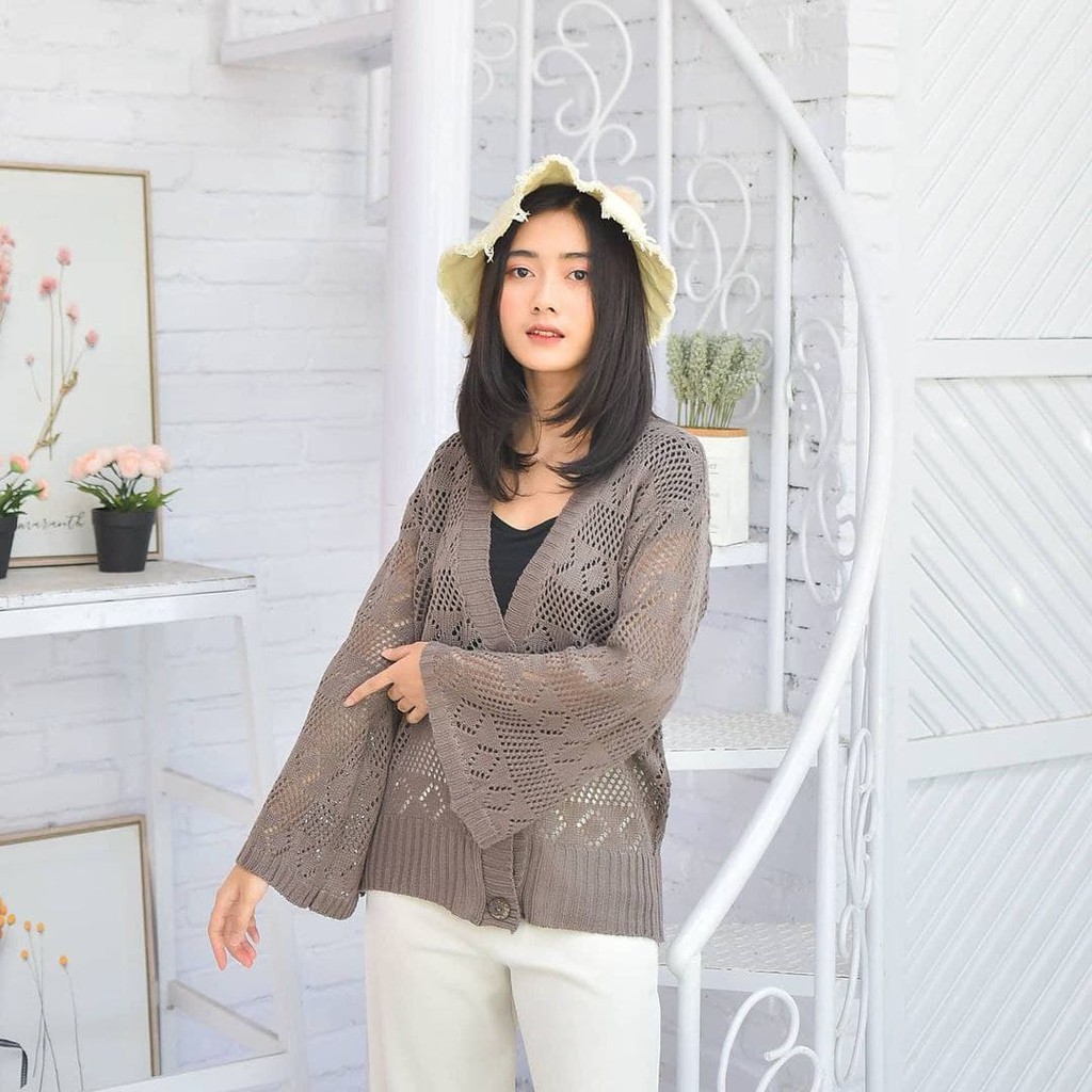 Nara Grosir - Holes Ballon Outer | Cardigan Wanita