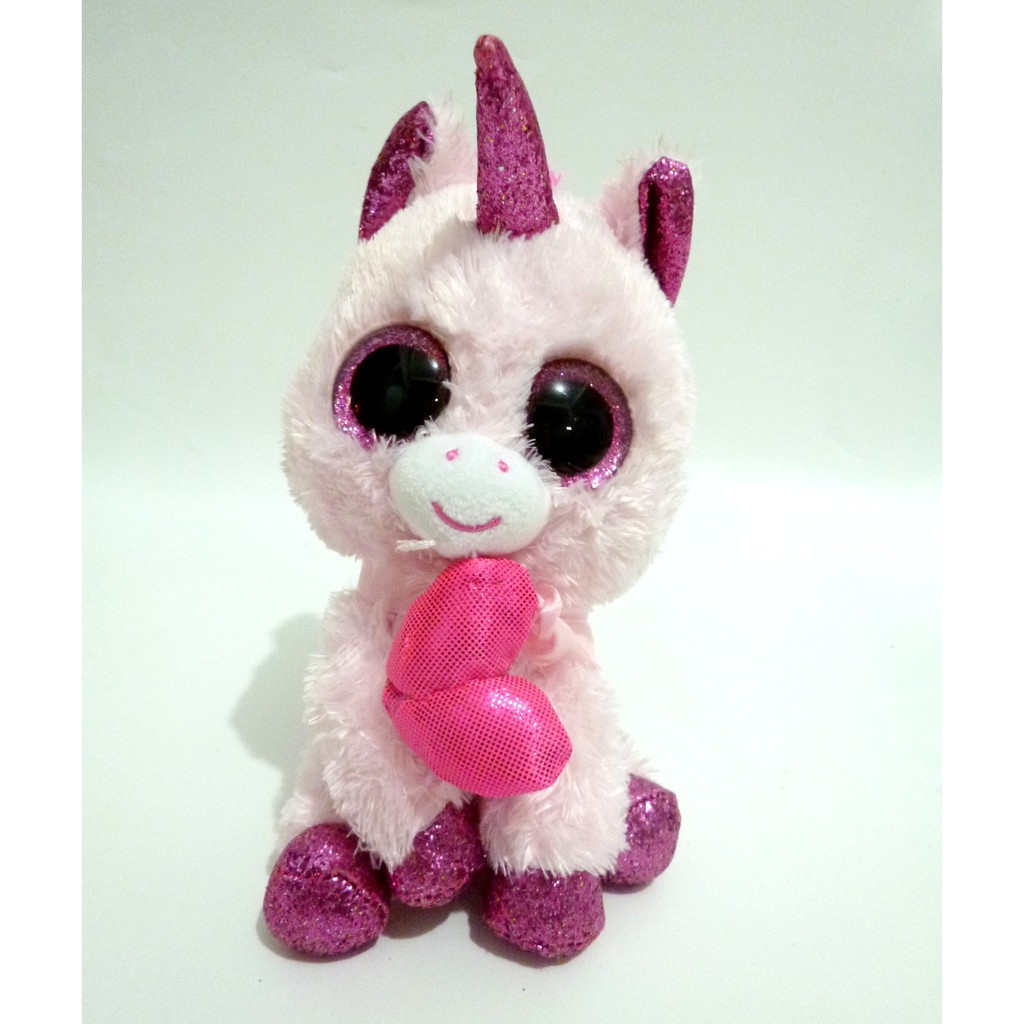 Boneka Darling Unicorn TY Beanie Babies Original Boneka Unicorn Pink