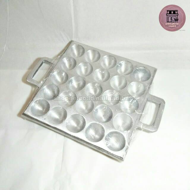 Cetakan penggorengan telur puyuh isi 25 aluminium