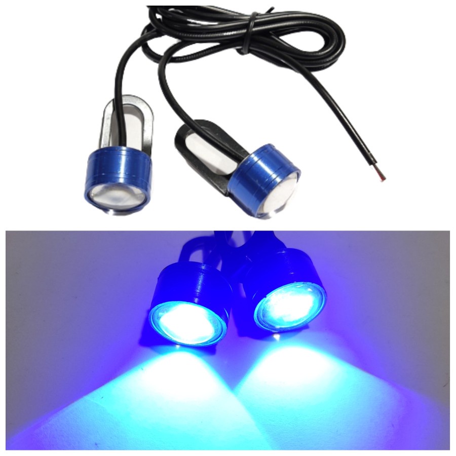 LAMPU  MATA ELANG STROBO EAGLE EYE FLASH STROBO KEDIP 3 LED DENGAN BREKET 2PCS