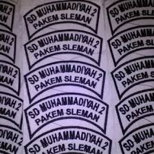 bordir badge lokasi sekolah