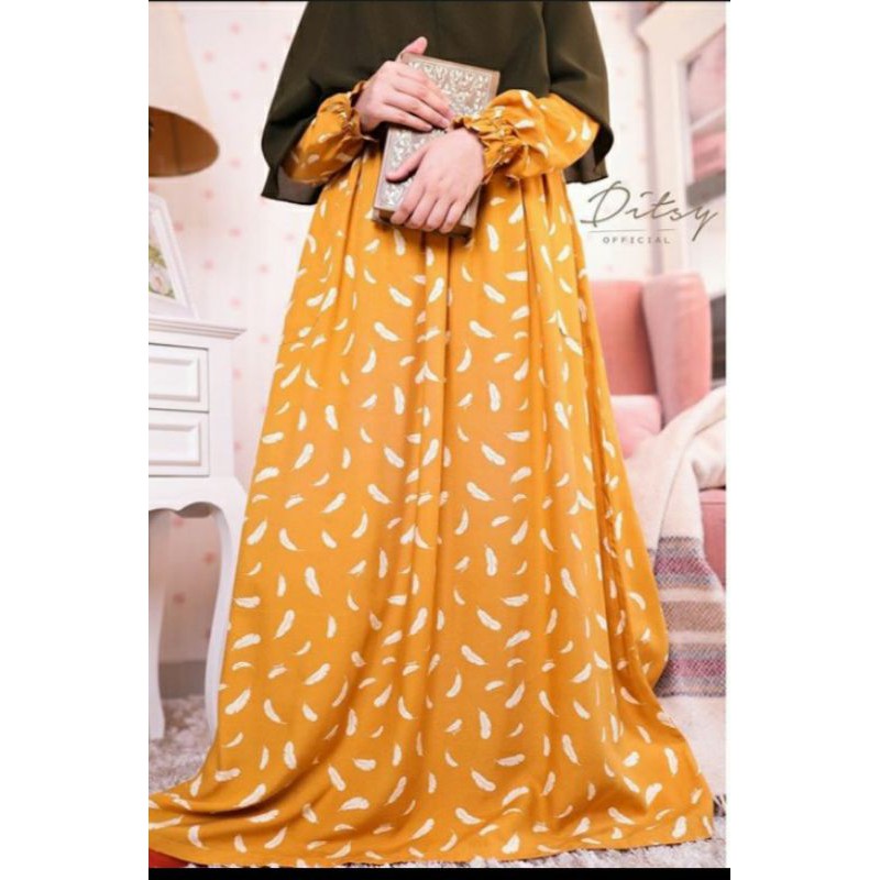 Ditsy november 2020,, Quill mustard NG size M