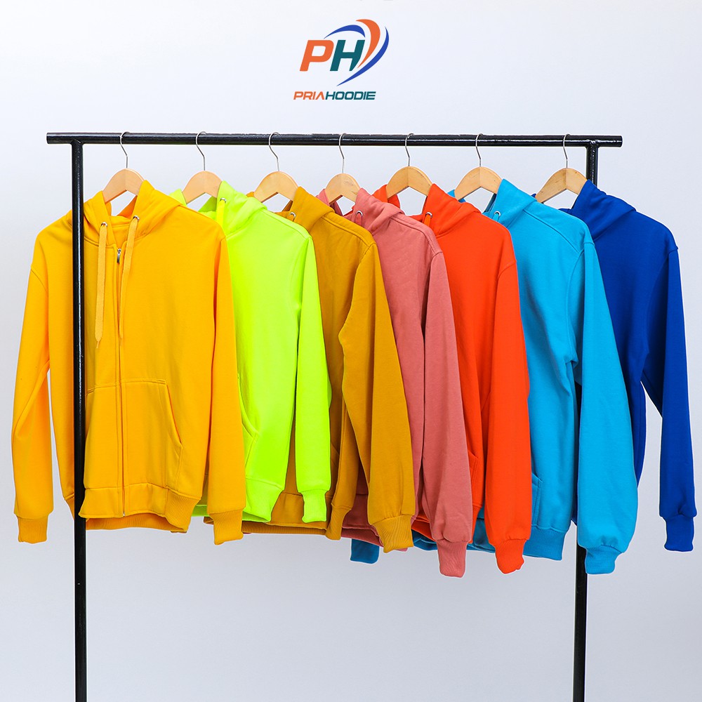 PriaHoodie Jaket Hoodie Zipper Polos Pria Cowok Laki Laki M - XXL (Bisa Cod)-4