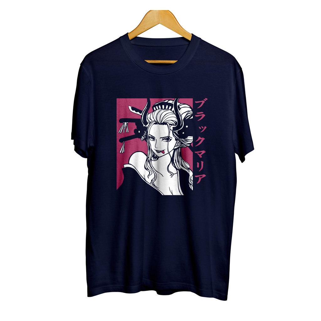 Kaos distro anime BLACK MARIA TOBIROPPO - ONE PIECE 100% cotton combed 30s