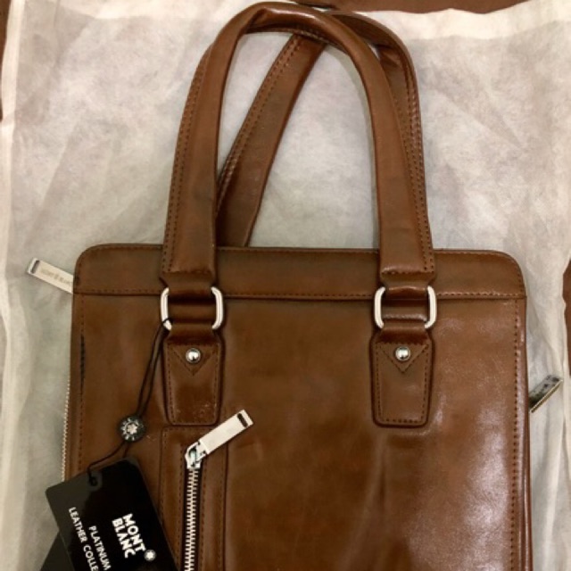 Tas Mont Blanc Leather (Kulit) Warna Coklat