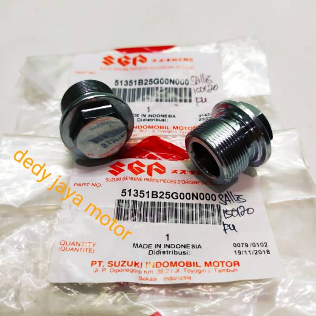 Baut tutup as shok depan satria fu 150 kiri+kanan crome  2pcs produk original sgp 100%