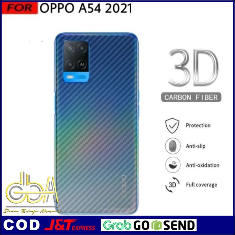 OPPO A54 ANTI GORES BELAKANG SKIN CARBON GARSKIN CARBON ANTI JAMUR