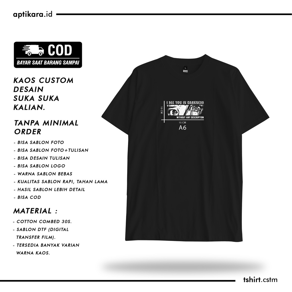 Custom Kaos Jumbo / Tshirt Sablon Big Size Custom Satuan Bisa Pakai Foto Nama Desain Suka Suka Kamu 