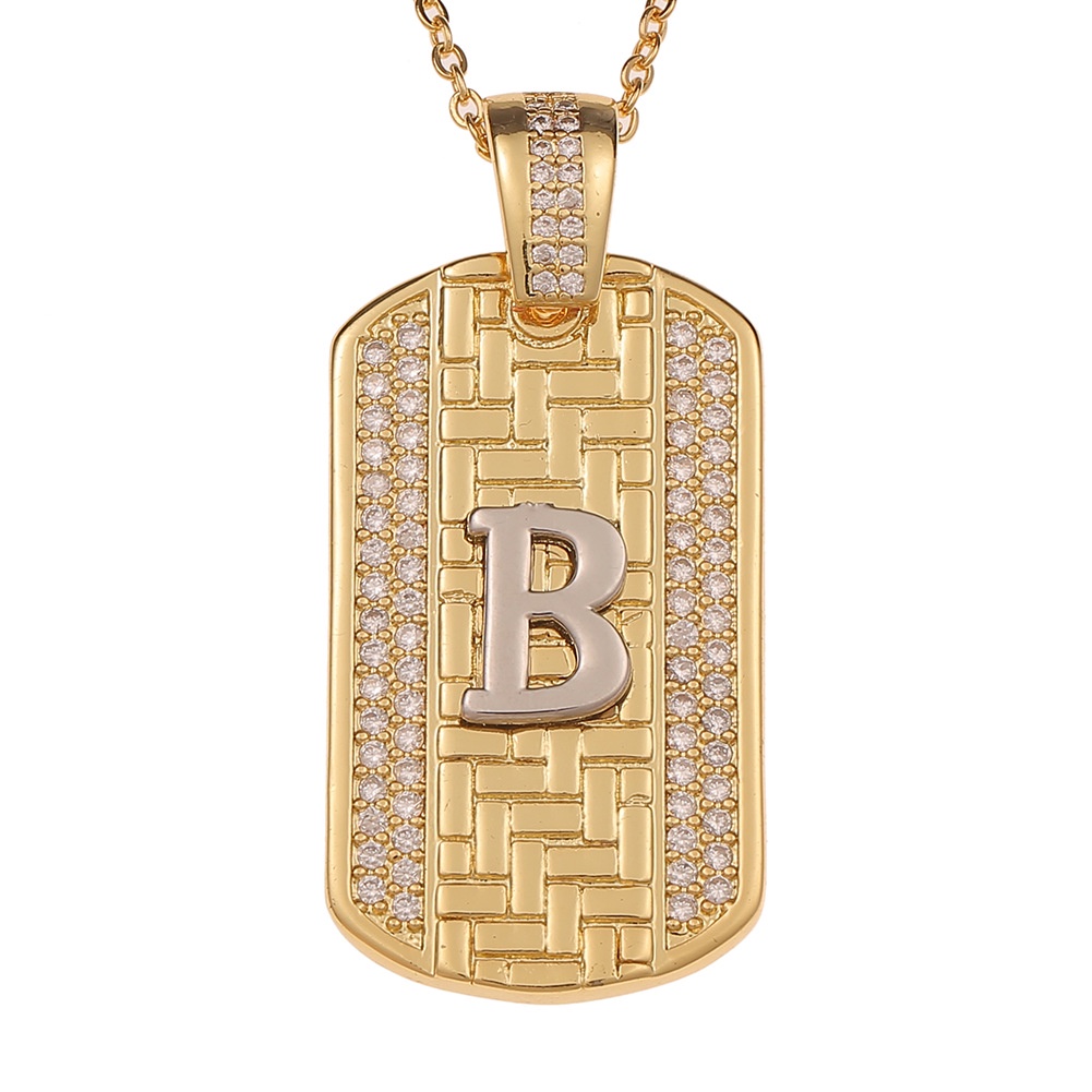 Ornamen Eropa hip hop Bahasa Inggris huruf liontin hias retro personalized kalung kreatif anjing: Wa