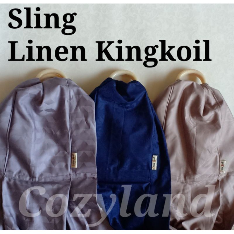 Gendongan Sling Cozyland Linen Katun Kingkoil