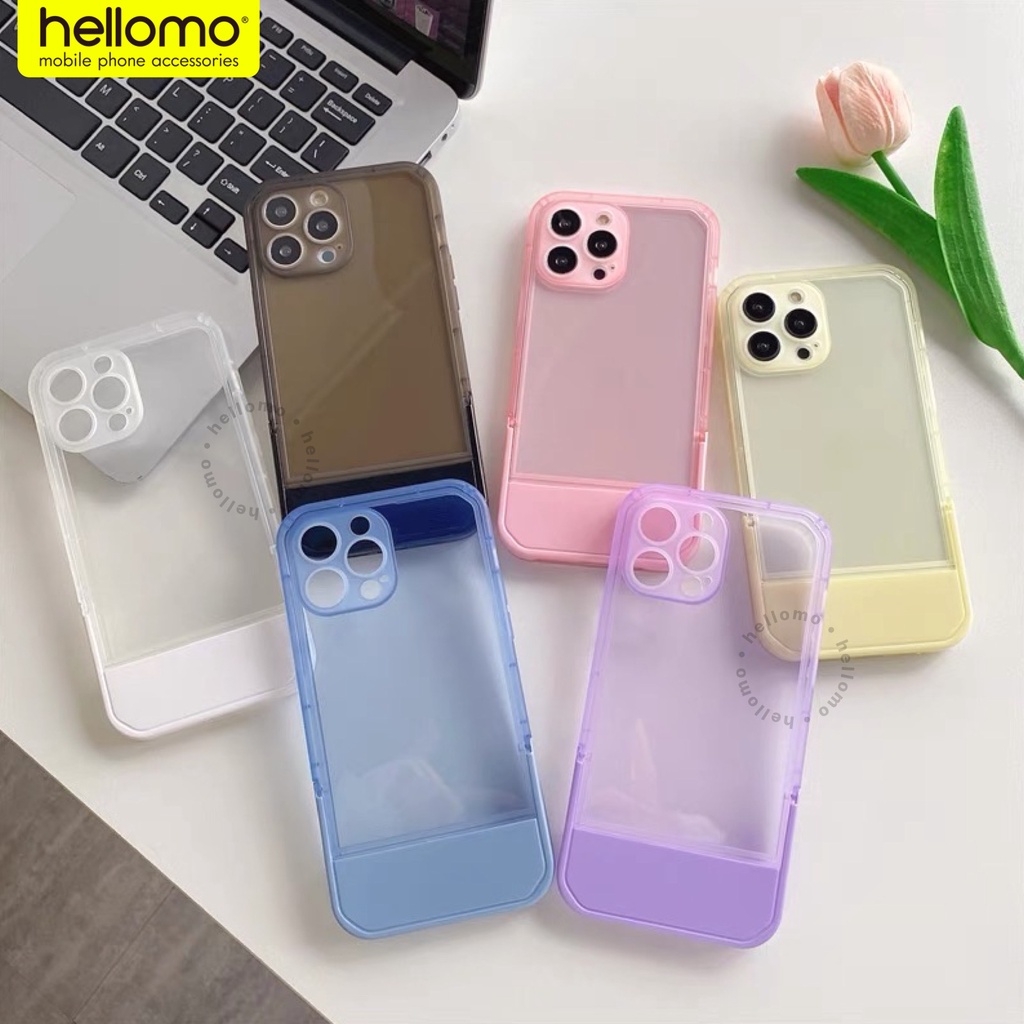 (2) Case iPhone Stand Phone Casing Softcase Holder Invisible Bangku