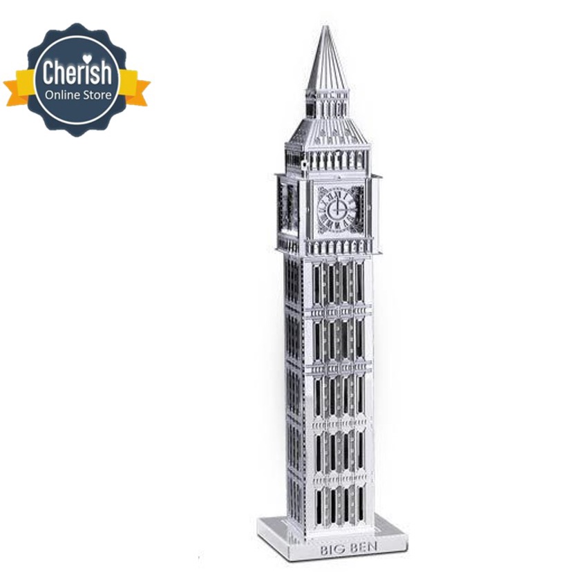 Puzzle 3D Metal Arsitektur BIG BEN Miniatur Bangunan Terkenal MB-034