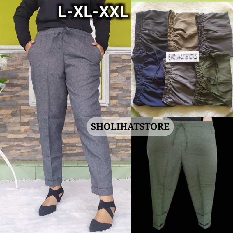 BAGGY PANTS POLOS / CELANA BAGGY PANTS WANITA POLOS BAHAN SEMI WOLL PREMIUM / CELANA KERJA WANITA / CELANA KANTOR WANITA / CELANA BAGGY WANITA / BAGGY PANTS POLOS SIZE L XL XXL JUMBO / CELANA LINEN / CELANA BAHAN WANITA JUMBO / LINEN PANTS HIGT WIST