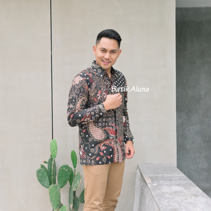 Batik pria lengan panjang Baju Kemeja Batik Pria Premium Lengan Panjang Jumbo Reguler slimfit atasan kekinian slim fit putih modern jumbo premium cowok bahan katun terbaru mewah tunik dewasa mens dewasa jumbo kekinian stelan dewasa terbaru full furing