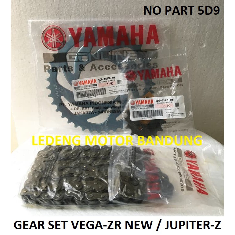 Girset Vega-ZR New Jupiter Z Original Gear Set depan belakang + rantai