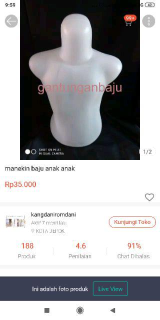 Manekin Baju Anak Anak