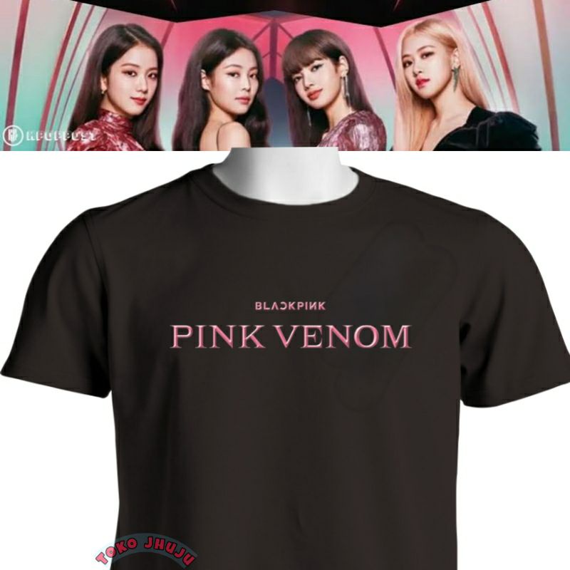 Kaos Jisoo BP Lisa PINK VENOM sablon pink