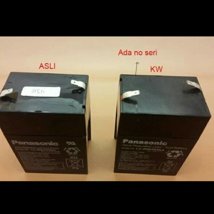 New baterai panasonic asli original aki kering accu 6 volt 6volt 6v 4.5ah