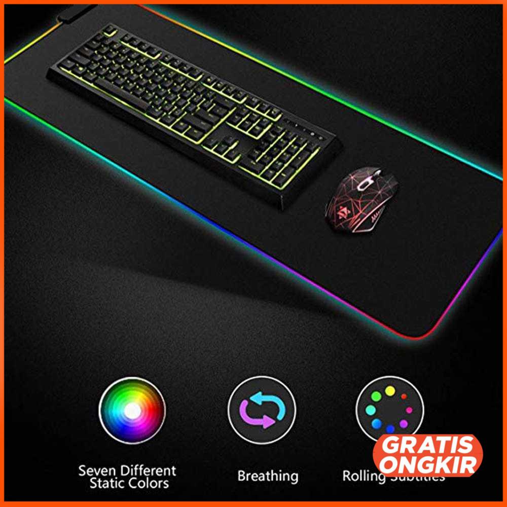 Gaming Mouse Pad Glowing RGB LED 300 x 800 x 4 mm