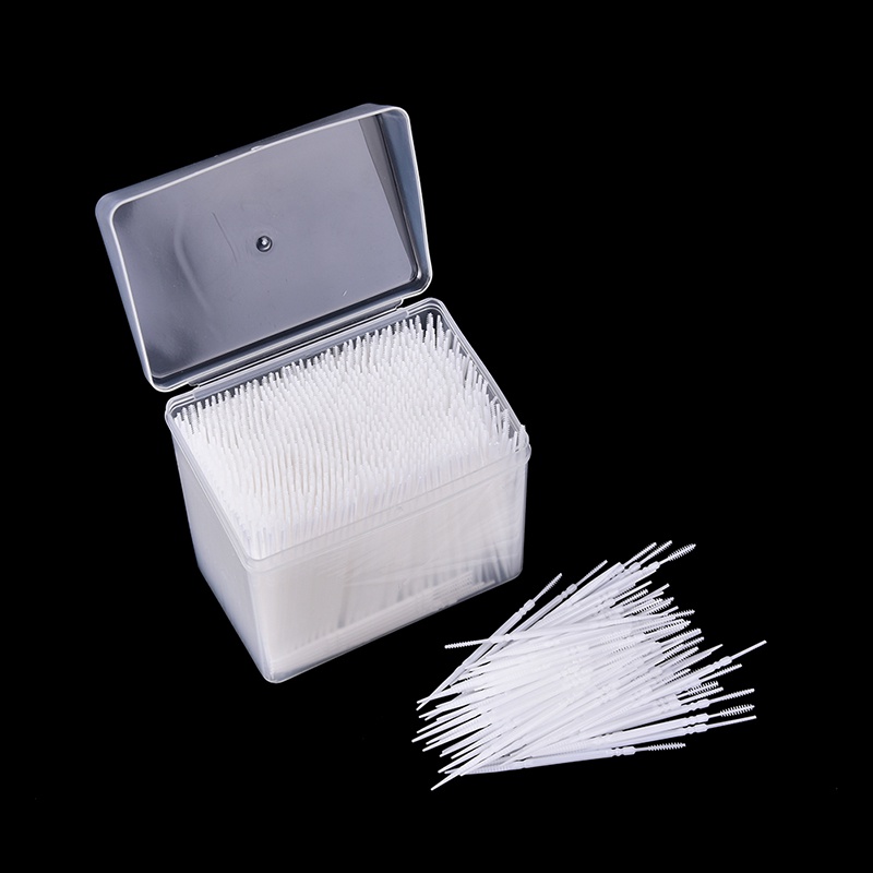 {LUCKID}1100Pcs Plastic Dental Picks Oral Hygiene 2 Way Interdental Brush Tooth Pick