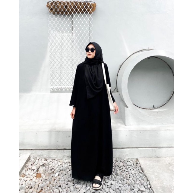 Basic Abaya/Abaya hitam/Abaya simple