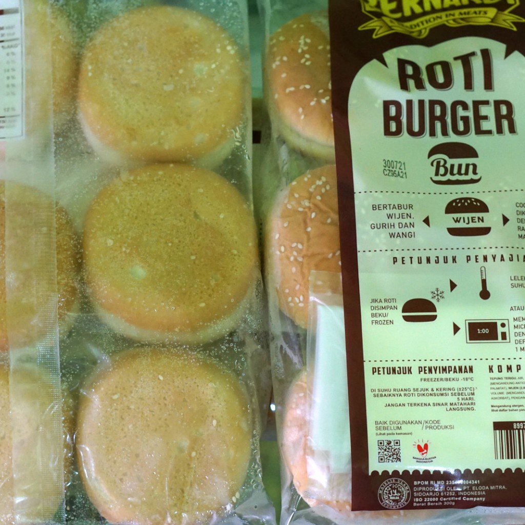 Roti Burger Bernardi Wijen Besar Isi 6 Pcs