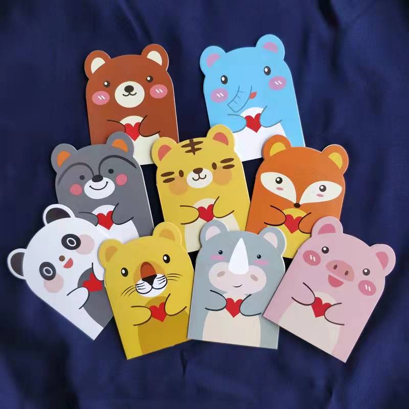 Kartu Ucapan / Sticky Notes Motif Binatang Tempelan Kertas Catatan Memo Note Karakter Animal Lucu Unik/C 86