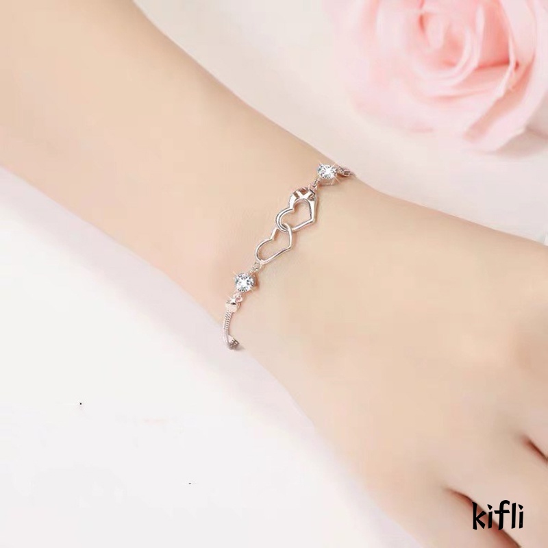 Korea Gelang,Fashion Ganda Cinta Hati Bangle Wanita,Perhiasan Aksesoris