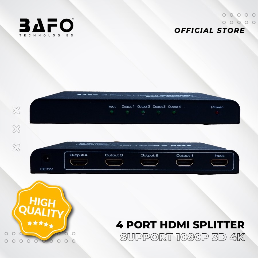 BAFO HDMI Splitter 4 Port / Splitter HDMI 1-4