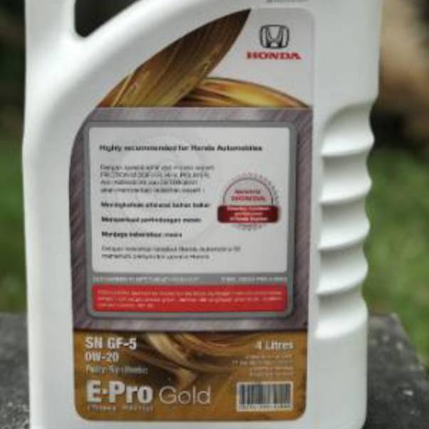 Kirim Langsung DYKTF ORI OLI HONDA EPRO GOLD FULL SYTHENTIC SAW 0W-20 GALON 4 LITER 88 Best