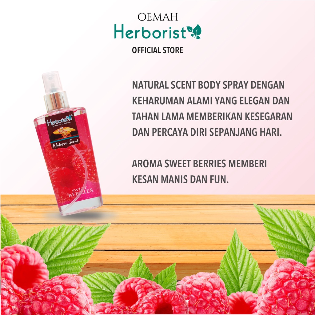 Herborist Natural Scent Body Spray 120ml / Herboris Body Spray BPOM
