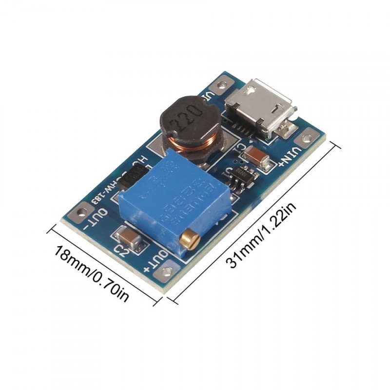 DC Step Up Converter 2A Module MT3608 Input Micro USB