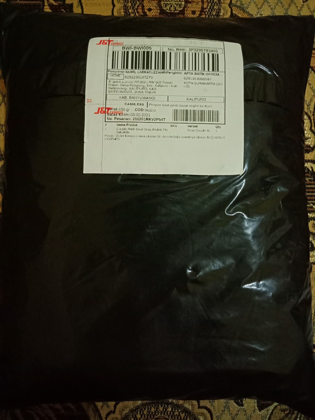 Couple Batik Dewi Sinta Brukat Tile Salsabila