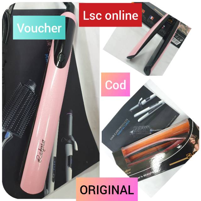 Alat Catok Rambut Lurus LS 606 stylingTerbaik Rebonding curly keriting pendek Ladystar