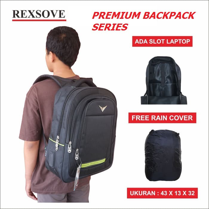 Ransel Rexsove Original Tas Laptop Sekolah Kerja Kuliah Pria Wanita SMP SMA Murah Bagus Kuat Awet