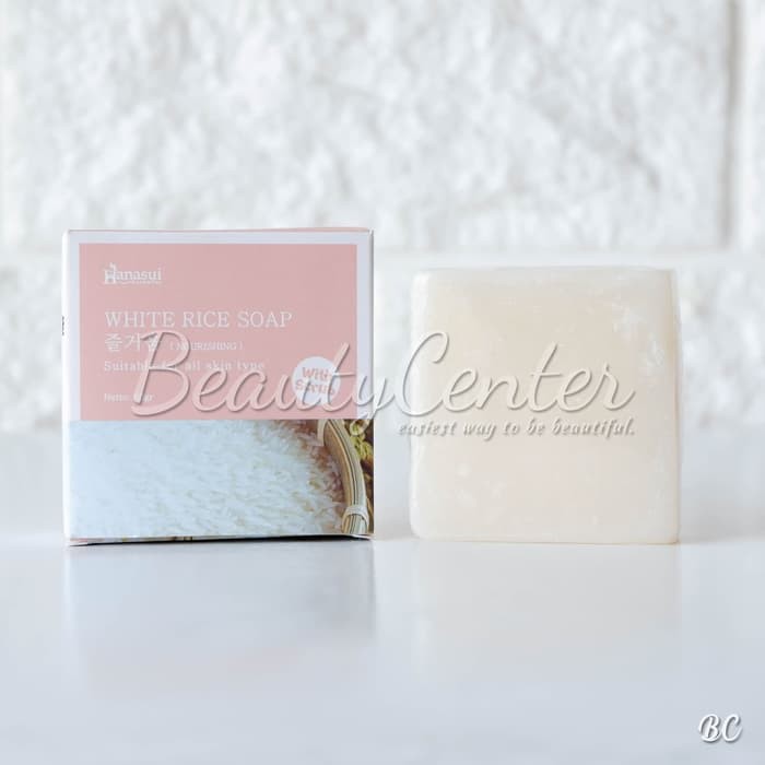 [ORI] WHITE ORGANIC RICE SOAP WITH SCRUB | HANASUI SABUN BERAS BPOM