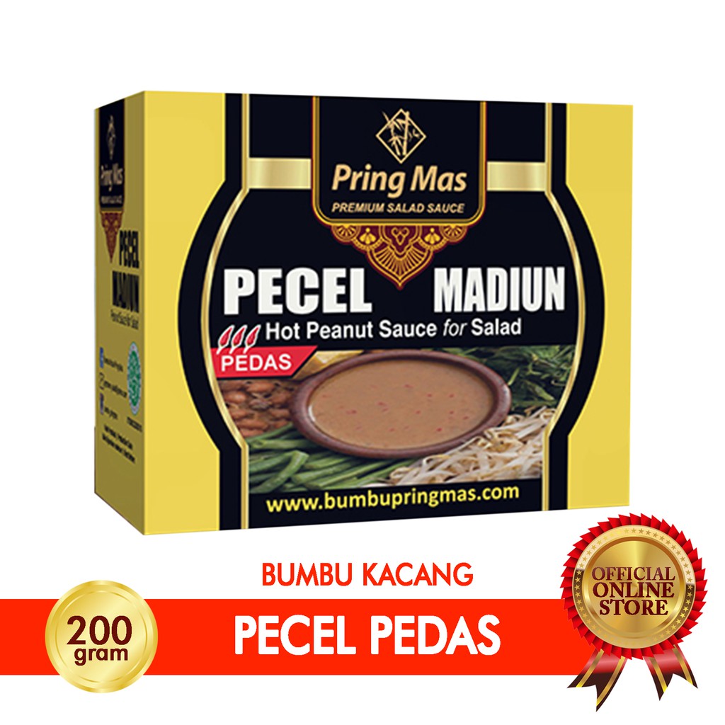 

Pring Mas Saus Kacang Pecel Madiun Pedas 200 gram- Halal MUI