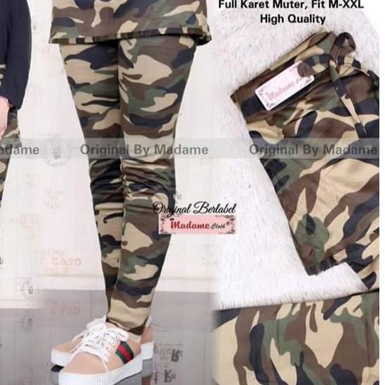 ♢ Celana Rok Senam Army - Celana Legging Rok Army - Celana Rok Legging Army - Training Loreng Wanita