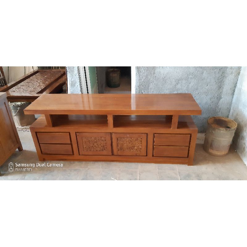 Bufet Tv Jati kombinasi koin