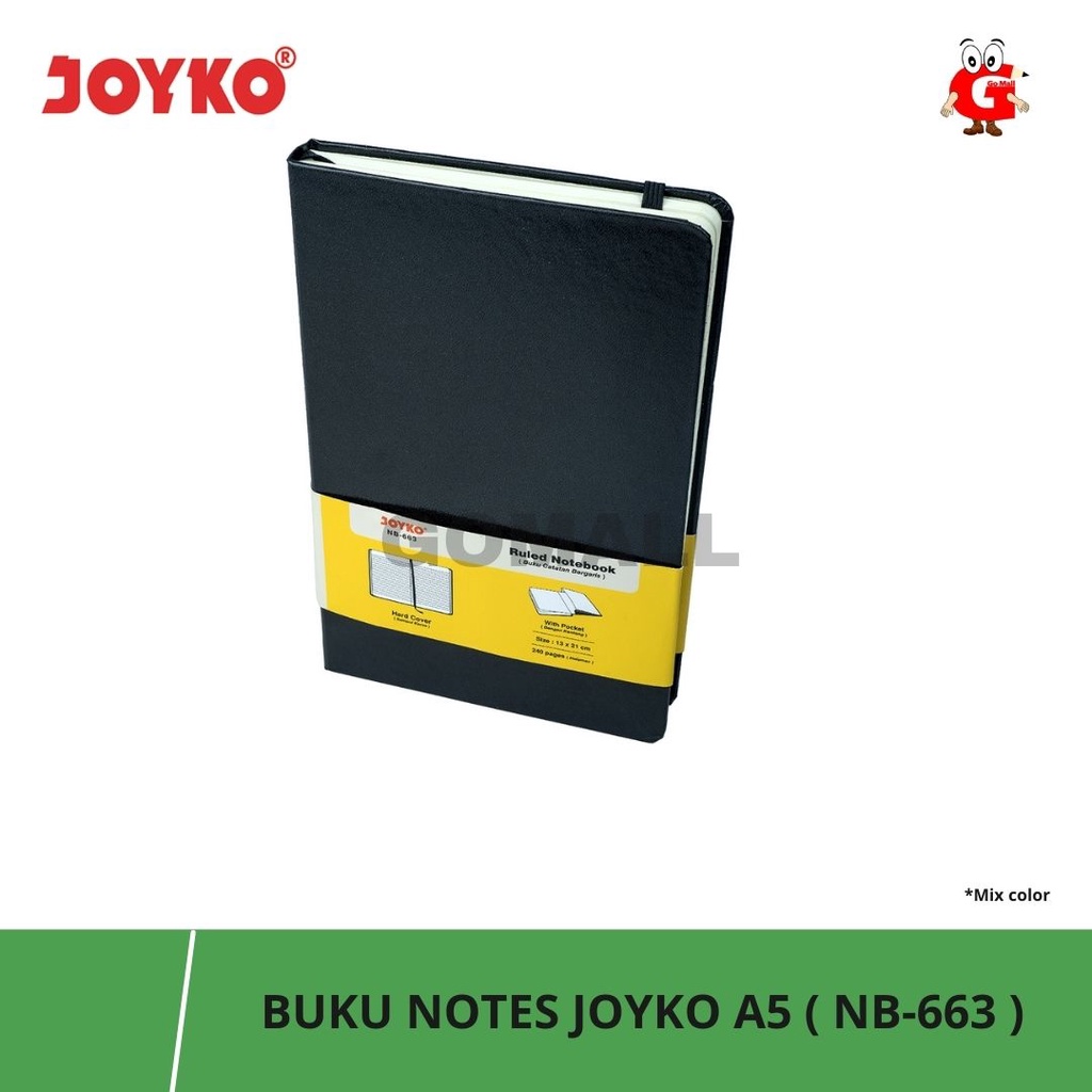 

Notebook Diary Agenda Buku Catatan Bergaris Joyko NB-663 240 hal Black
