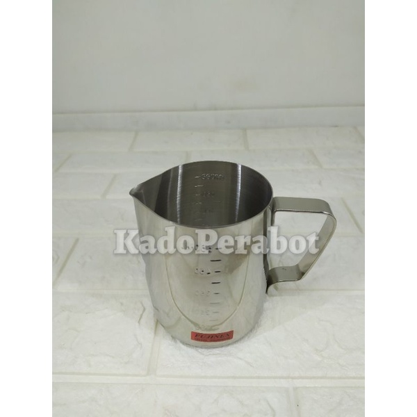 gelas takar stainless 304 - takaran kopi art - milk jug fujinex 600 ml