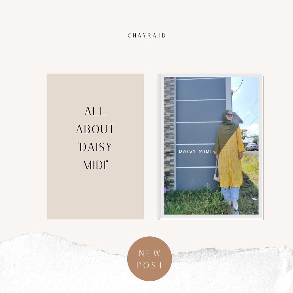 Daisy Midi / Tunik / Atasan Perempuan / Atasan Rayon / Atasan Midi