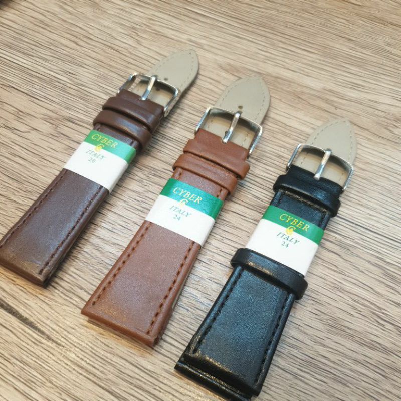 Termurah tali strap jam tangan kulit CYBER POLOS ORIGINAL KWALITAS TERJAMIN, strap jam tangan kulit cyber kwalitas terbaik