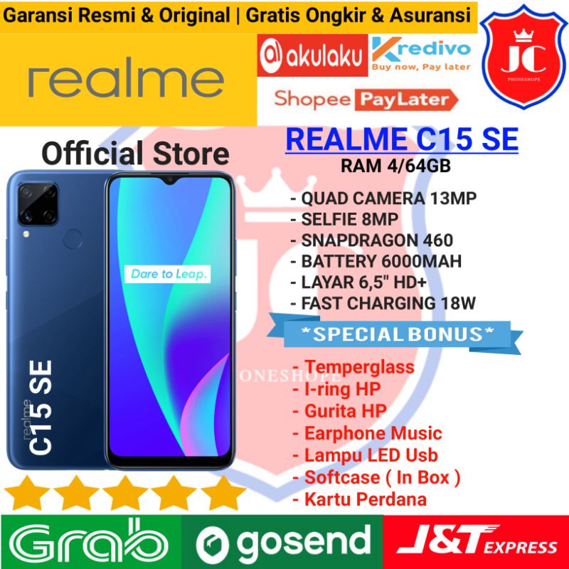 REALME C15 RAM 4GB 64GB SNAPDRAGON EDITION GARANSI RESMI - BONUS