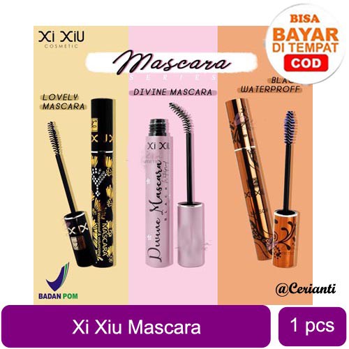 Xi Xiu Lovely | Black | Pink Mascara Divine Waterproof Volumizing BPOM | maskara XIXIU_Lynn Design