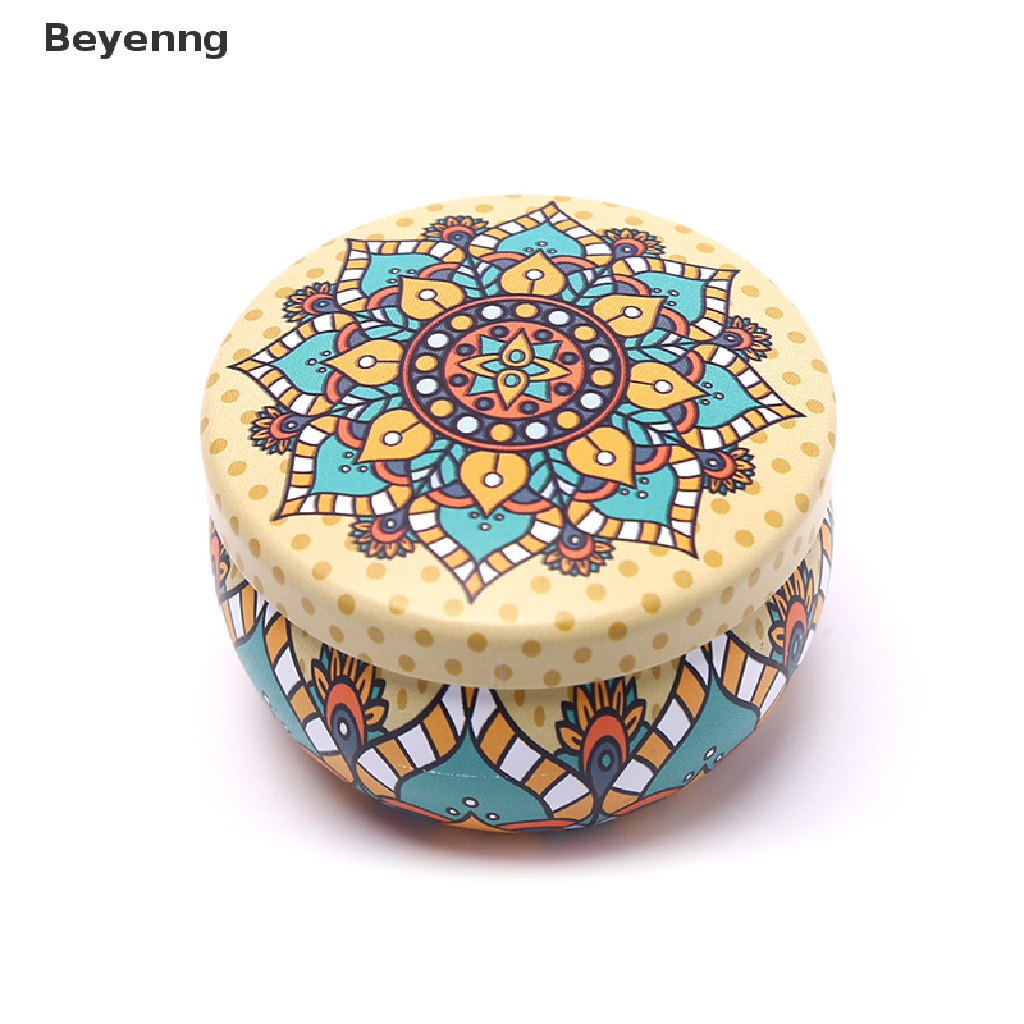 Beyenng Retro Floral Tin Can Tea Storage Box Candy Gift Case  ID