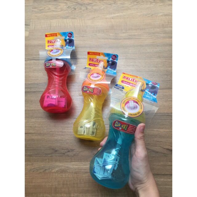 Nuby Botol Minum Anak 12m+ / botol minum sedotan
