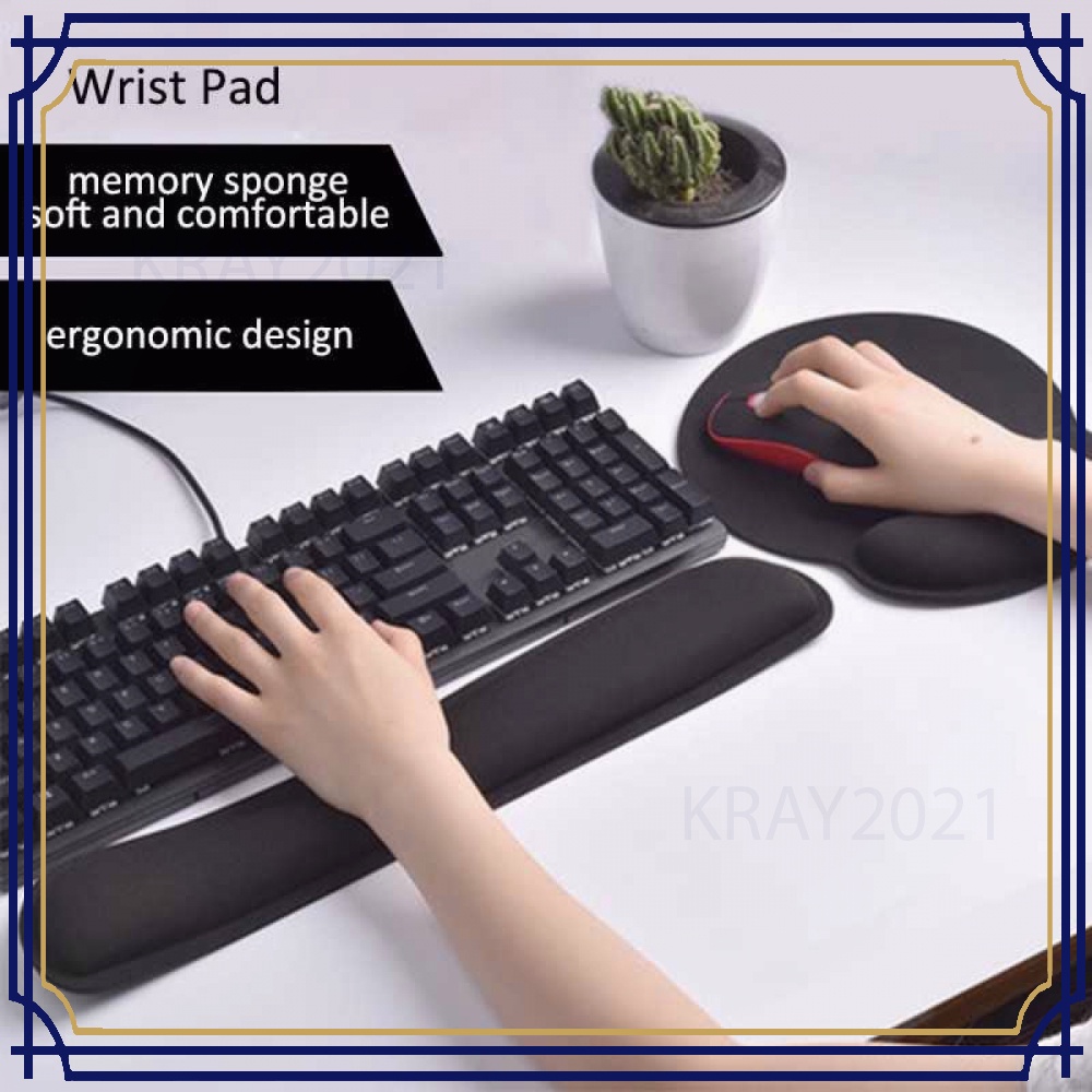 Ergonomic Keyboard Pad Alas Tangan Memory Foam KB011