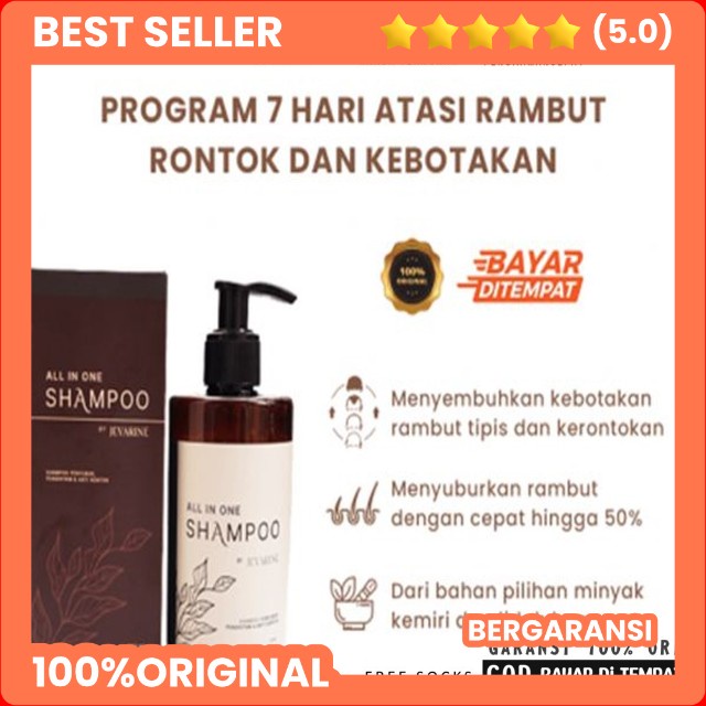 Shampoo Shampo Sampo JEVARINE Efektif All In One Hair Treatment Penumbuh Penyubur Rambut Botak Cepat Anti Ketombe dan Rontok Parah Atasi Kebotakan Bercabang Menghitamkan Memperkuat Akar Rambut Murah Ampuh BPOM 100% Original Best Seller