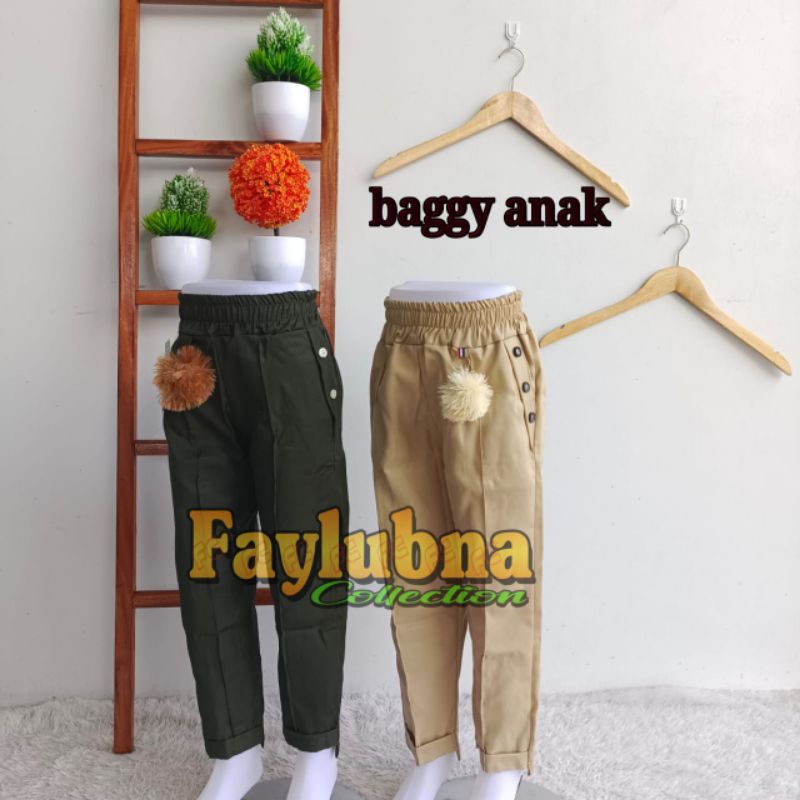 BAGGY PANTS ANAK PEREMPUAN USIA 4-12 TAHUN / CELANA ANAK PEREMPUAN / BAGGY ANAK / CELANA ANAK PEREMPUAN / CELANA